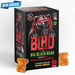 Blacked Gummy Bear – Strong Rock Hard (12 Gummies)